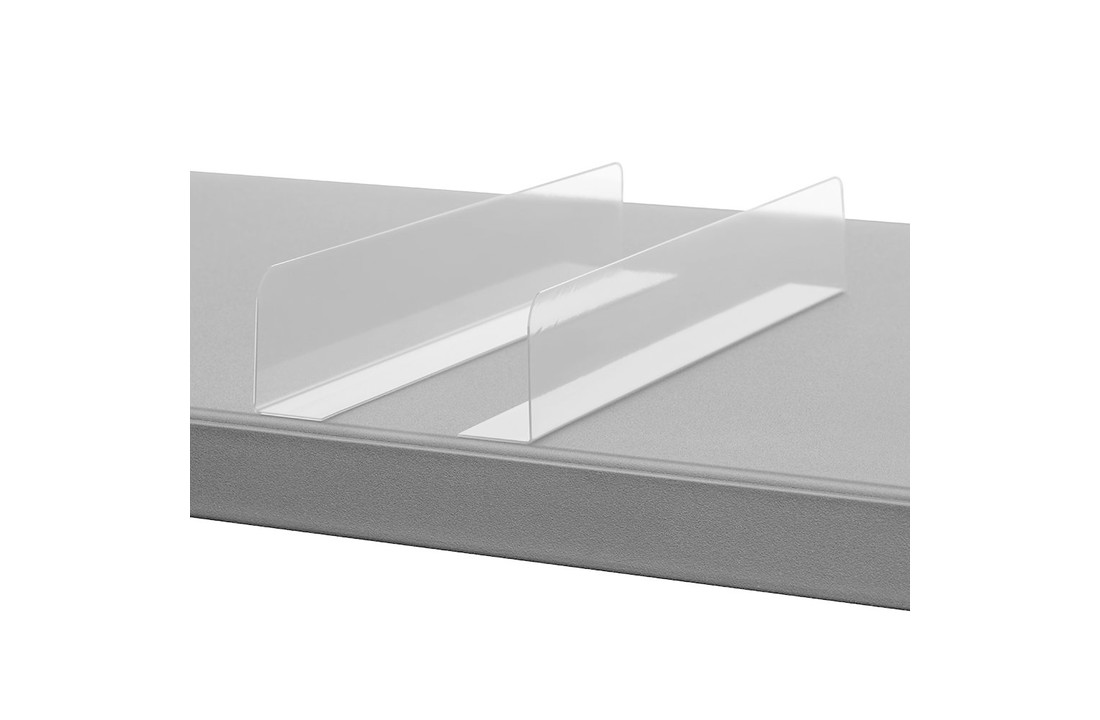 Divider with adhesive corner