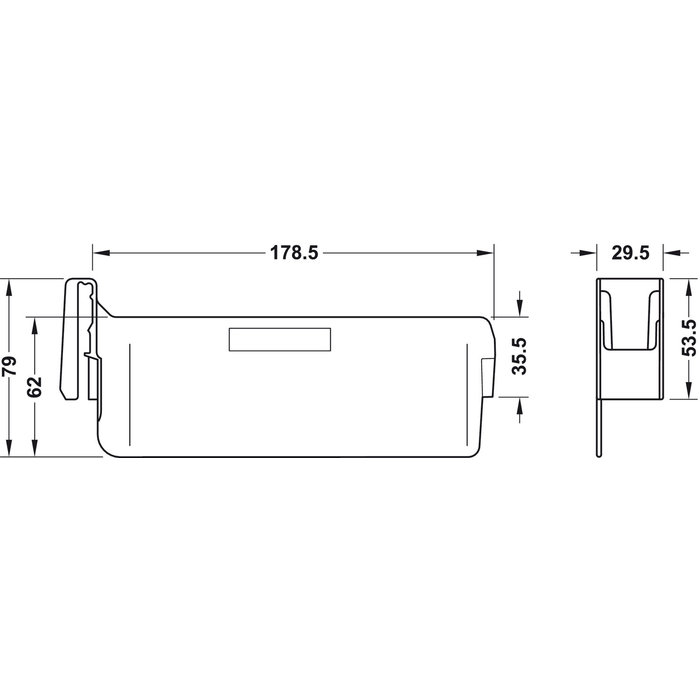 Shoptec Verdeelschot  met kaarthouder
