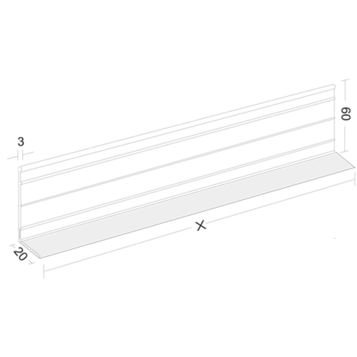 HapoH Hoekprofiel VSW 55mm op maat gezaagd