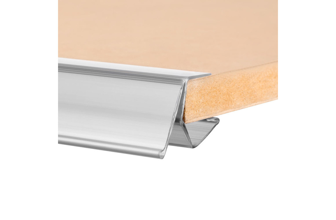 Price tag holder for wood shelves 18-22mm