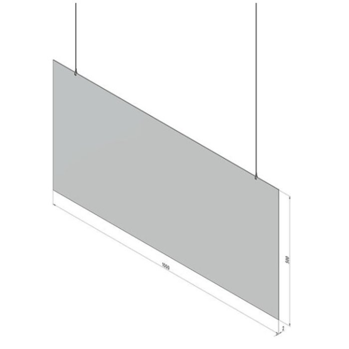 Beschermplaat voor plafondophanging