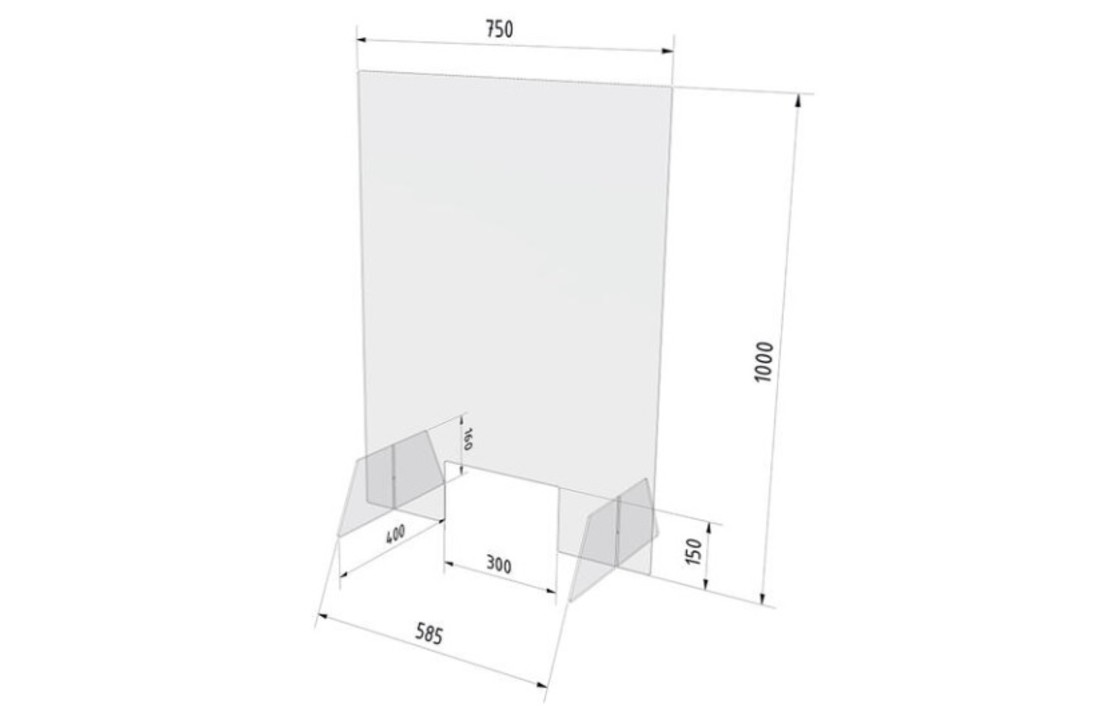 Preventiescherm 750x1.000mm