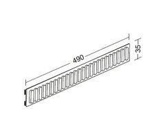 Rib profile 37 x 490 mm