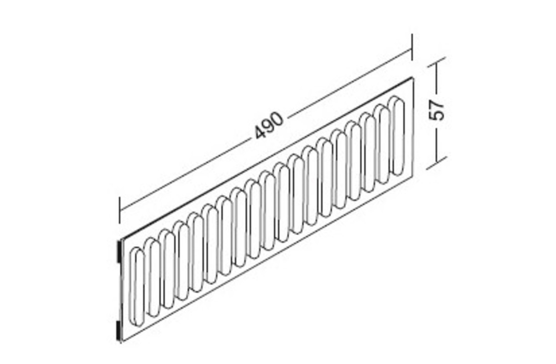 Ribprofiel 57 x 490mm