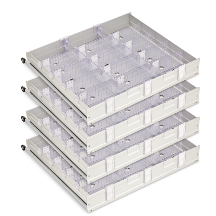 HapoH 4 x AluCool medicine drawer for Liebherr