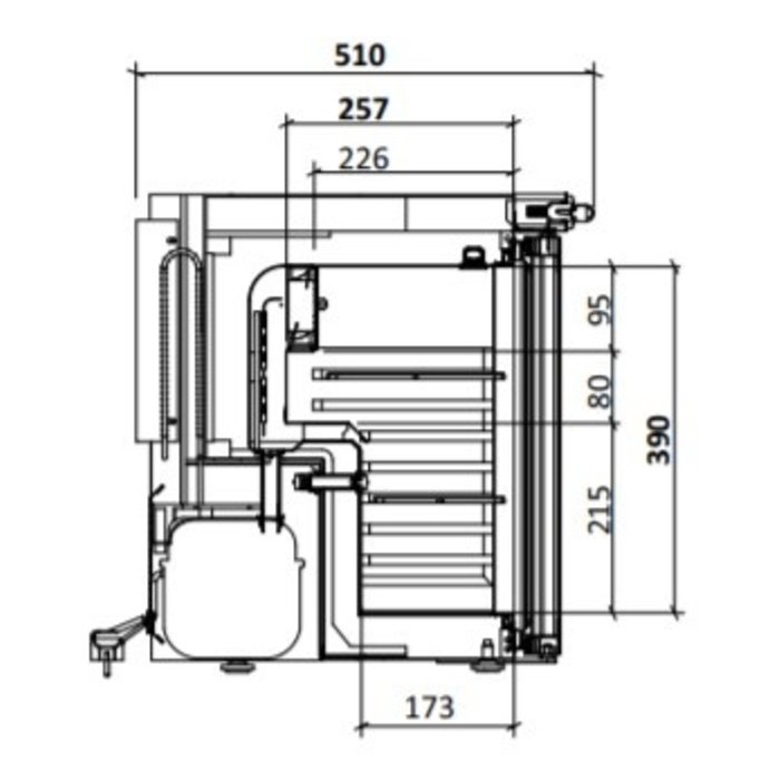 MediFridge MedEasy 30 DIN with glass door
