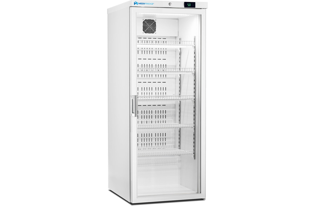 MF350L-GD 2.0 Glasdeur met DIN 58345 kast model medicijnkoelkast.
