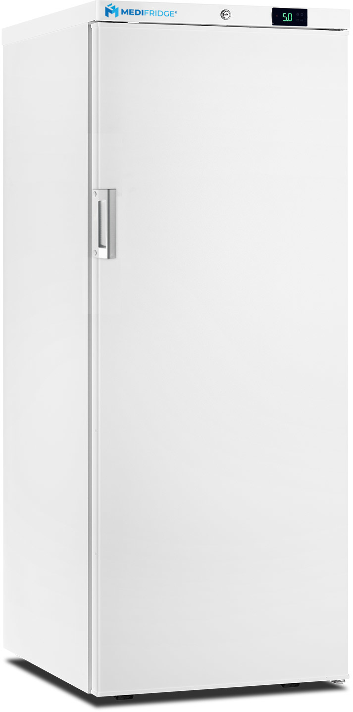 MF350L-CD 2.0 with DIN 58345 cabinet model medicine refrigerator.