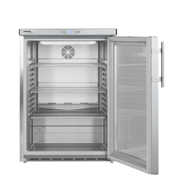 Liebherr FKUv 1663 Premium table model in stainless steel with glass door