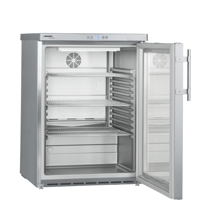 Liebherr FKUv 1663 Premium table model in stainless steel with glass door