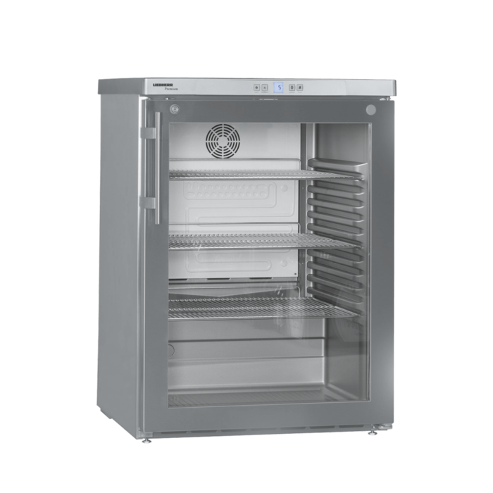 Liebherr FKUv 1663 Premium table model in stainless steel with glass door