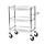 Wire mesh table trolley, chrome plated