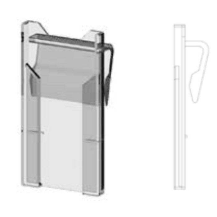 Mini card holder with clip (100 pcs.)