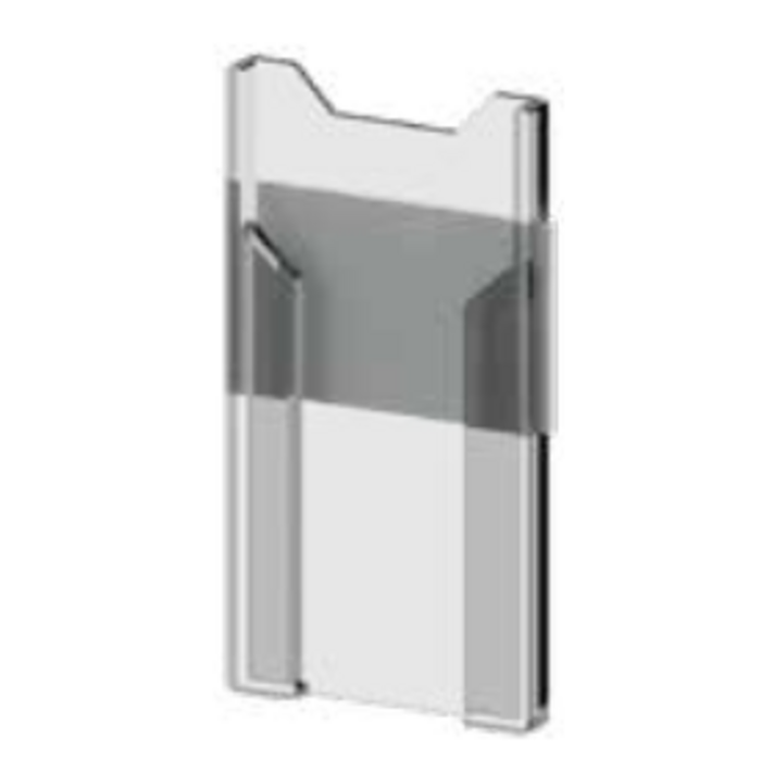 Minikaarthouder transparant met tape (100 stk.)