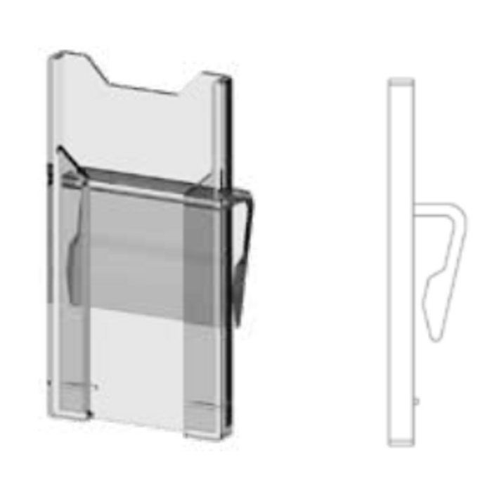 Mini card holder with clip (100 pcs.)