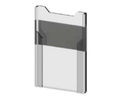 Minikaarthouder transparant met tape (100 stk.)