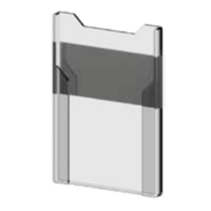 Mini card holder transparent with tape (100 pcs.)