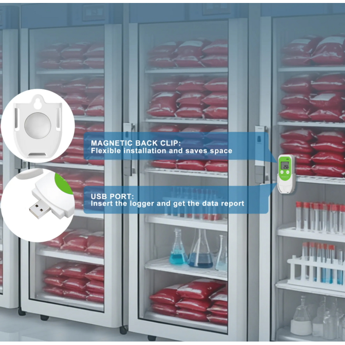 HapoH USB Temperature Data Logger with holder