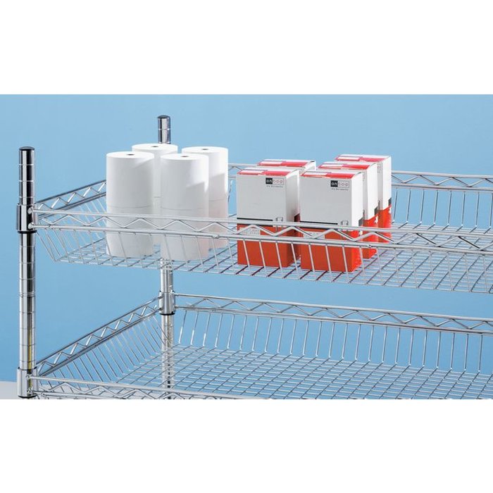 Draadgaas-tafelwagen, verchroomd