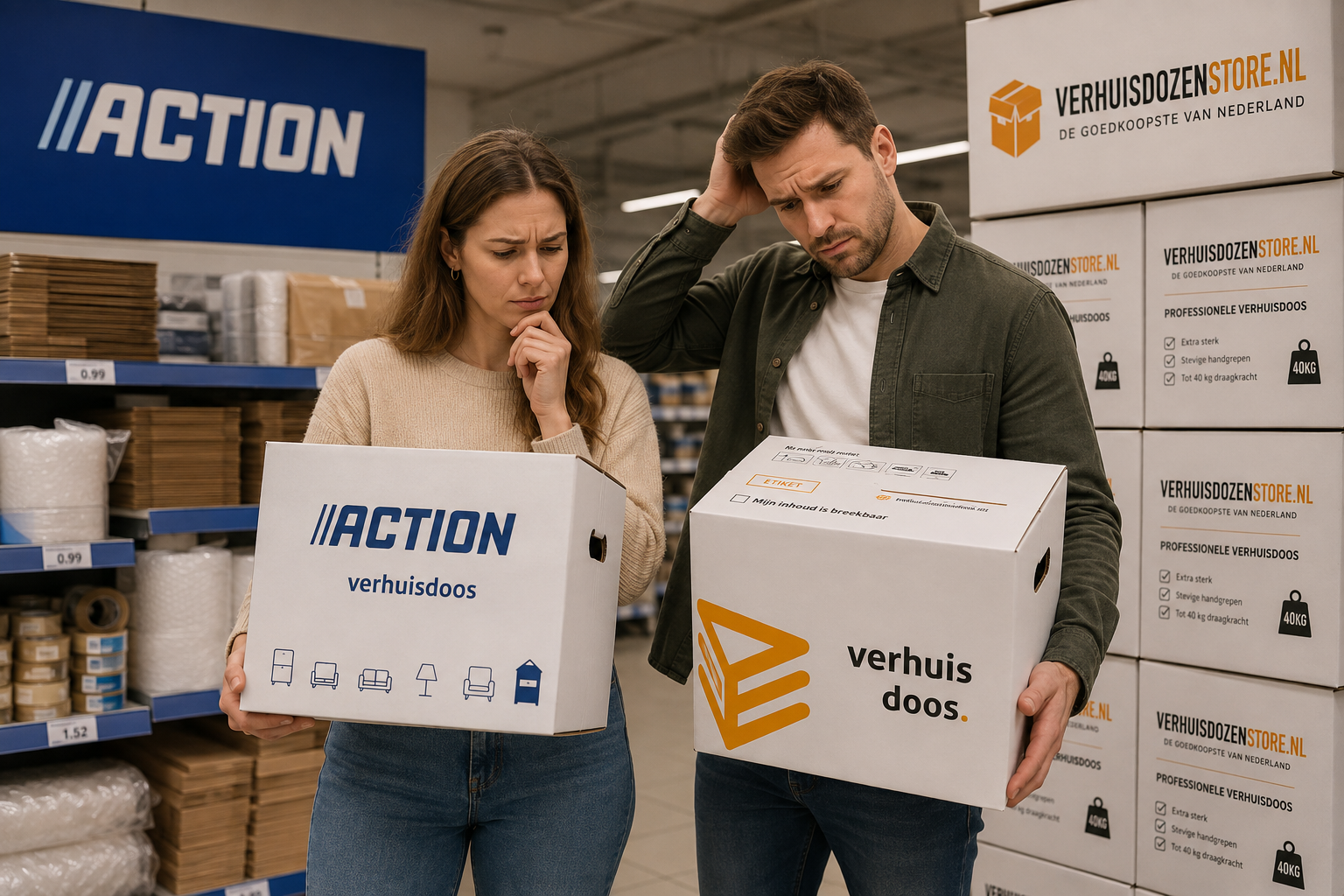 Action verhuisdozen vs. professionele verhuisdozen: wat is de beste keuze?