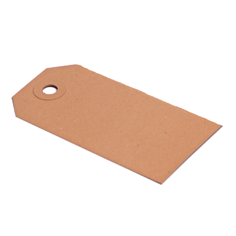 Labels (Nr. 6) 60 x 120 mm uit 200 grams bruin karton pakje van 1000 stuks