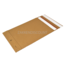 Verzendzakken 250 + 50 x 350 mm met blokbodem en retourstrip uit 126 grams bruin kraft - pakje van 250 stuks