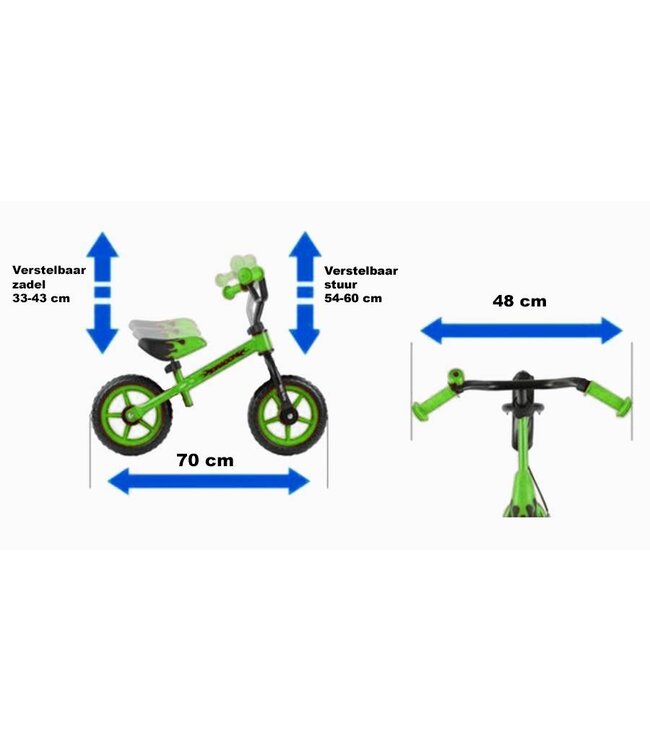 2Cycle Loopfiets - Zwart-Blauw