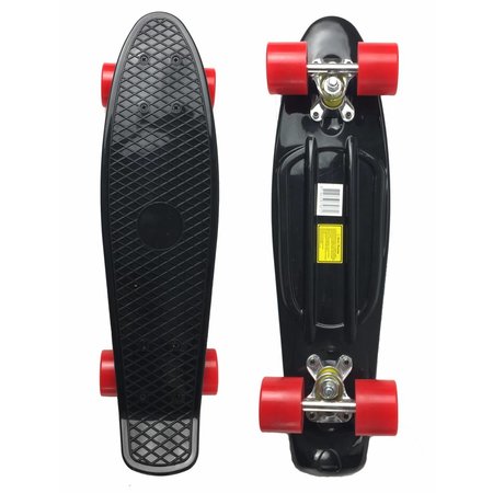 2Cycle 2Cycle - Skateboard - Penny board - Zwart-Rood - 22.5 inch - 56cm