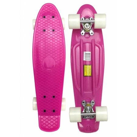 2Cycle 2Cycle - Skateboard - Meisjes - Penny board - Roze-Wit - 22.5 inch - 56cm