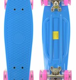 Sajan Sajan Skateboard - LED-Räder - 22,5 Zoll - Blau-Rosa