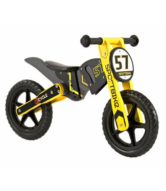2Cycle 2Cycle Motor  Loopfiets - Hout - Geel