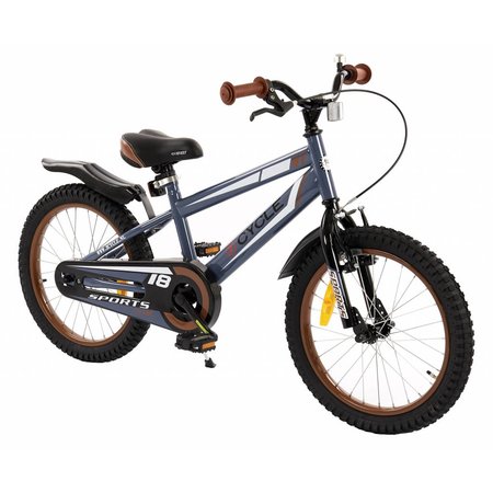 2Cycle 2Cycle Sports Kinderfiets - 18 inch - Blauw-Grijs