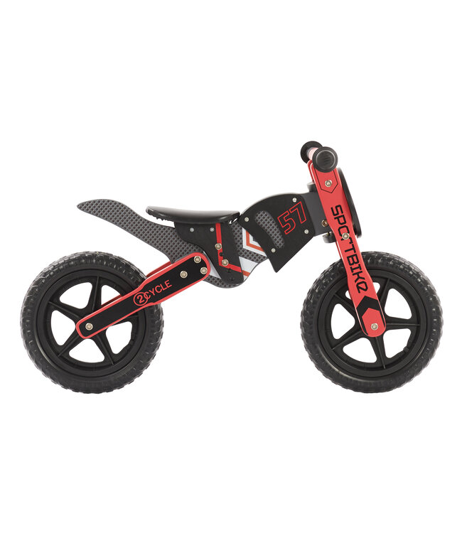 2Cycle Motor  Loopfiets - Hout - Rood