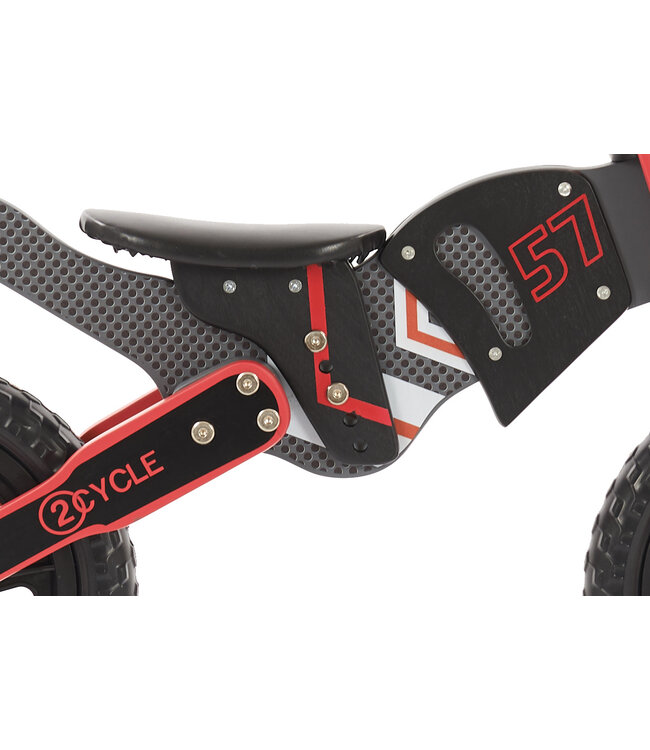 2Cycle Motor  Loopfiets - Hout - Rood