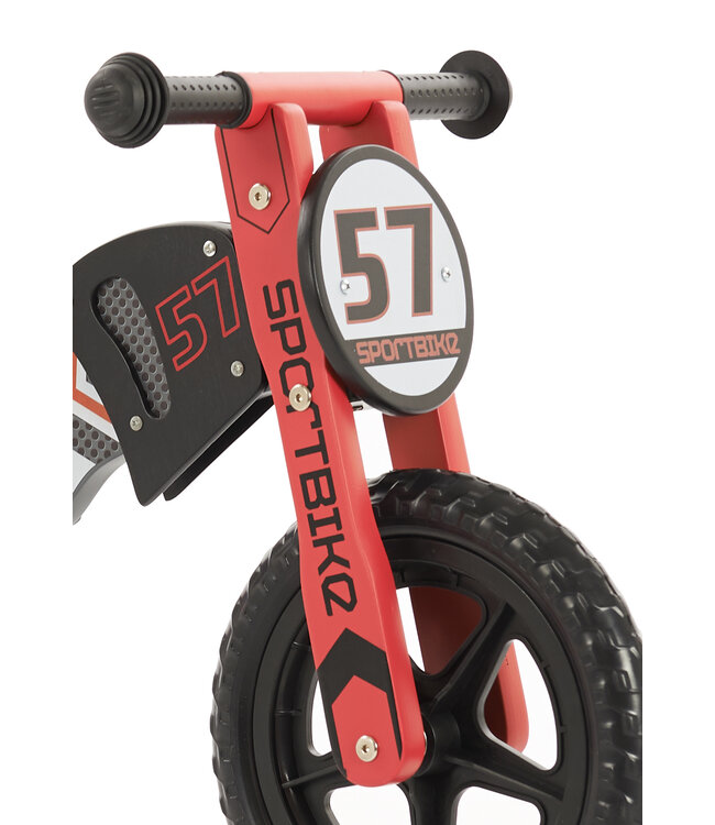 2Cycle Motor  Loopfiets - Hout - Rood