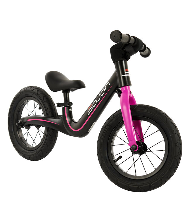 Sajan Loopfiets - Magnesium - Zwart-Roze