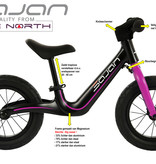 Sajan Sajan Loopfiets - Magnesium - Zwart-Roze