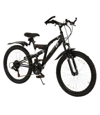 2Cycle 2Cycle Cobra MTB - 24 inch - 18-speed - Mat-Zwart  - 2e kans