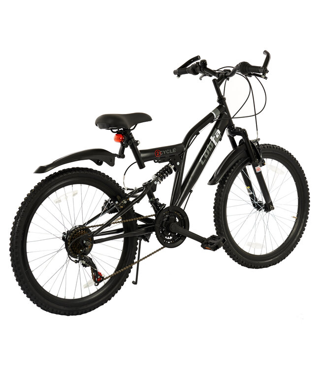 2Cycle Cobra MTB - 24 inch - 18-speed - Mat-Zwart  - 2e kans