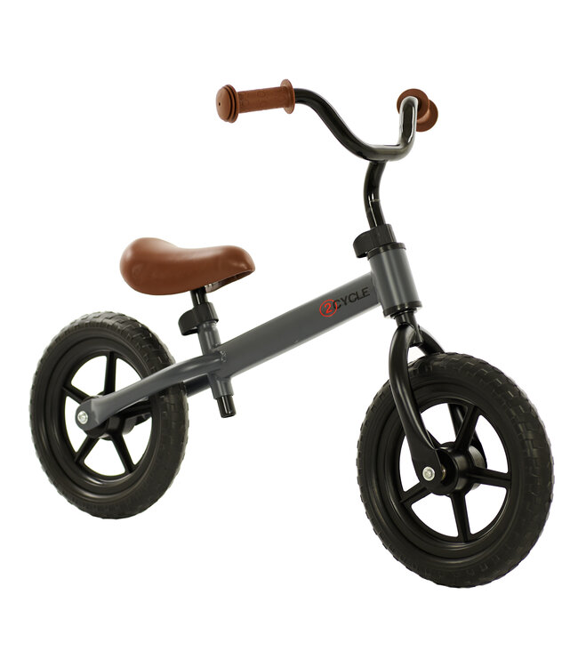 2Cycle Loopfiets - Mat-Grijs - Balance-bike - Buitenspeelgoed