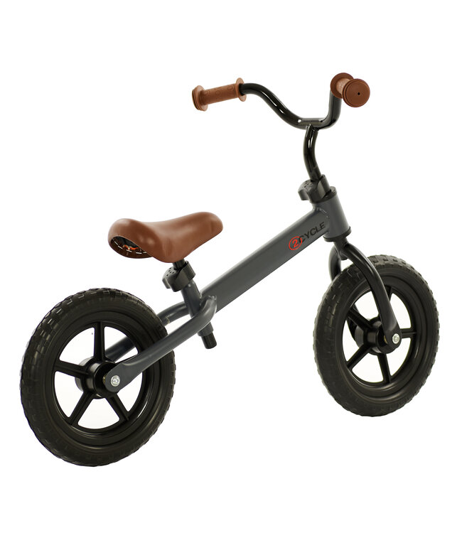 2Cycle Loopfiets - Mat-Grijs - Balance-bike - Buitenspeelgoed