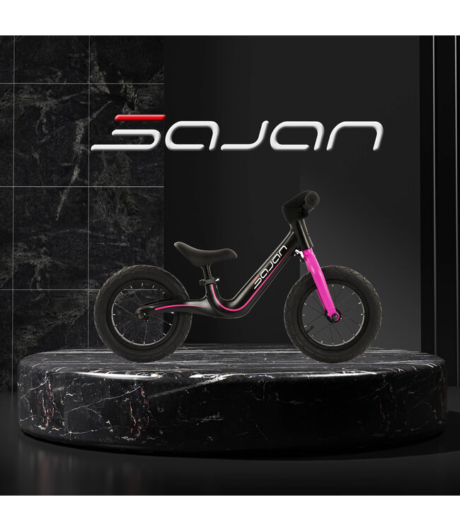 Sajan Loopfiets - Magnesium - Zwart-Roze