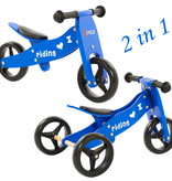 2Cycle 2Cycle 2 in 1 Loopfiets/Driewieler - Hout - Jongens en Meisjes - 1 Jaar - Speelgoed  - Blauw