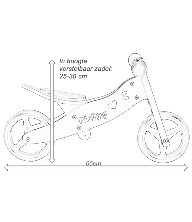 2Cycle 2 in 1 Loopfiets/Driewieler - Hout - Jongens en Meisjes - 1 Jaar - Speelgoed  - Turquoise
