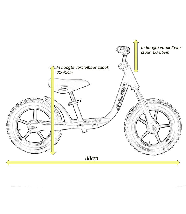 2Cycle Loopfiets - Balance Bike - Jongens en Meisjes - Loopfiets 2 Jaar - Buitenspeelgoed - Mat-Roze