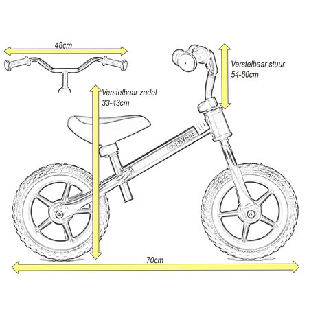 2Cycle 2Cycle Loopfiets - Zwart-Bruin