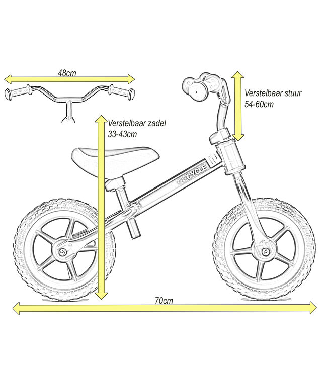 2Cycle Loopfiets - Zwart-Bruin - Balance bike - Speelgoed