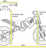 2Cycle 2Cycle Motor  Loopfiets - Hout - Geel