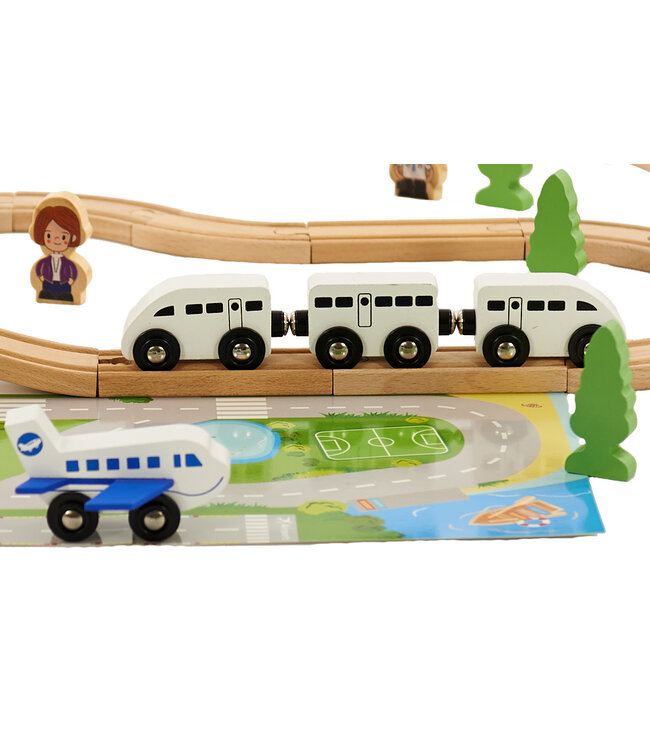 Houten Trein 44 delig