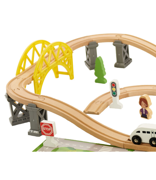 Houten Trein 44 delig